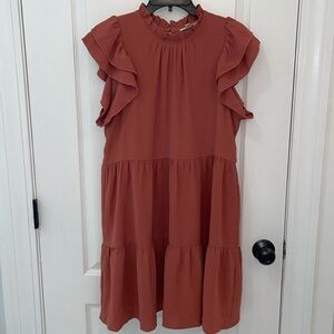 Entro ruffle sleeve dress